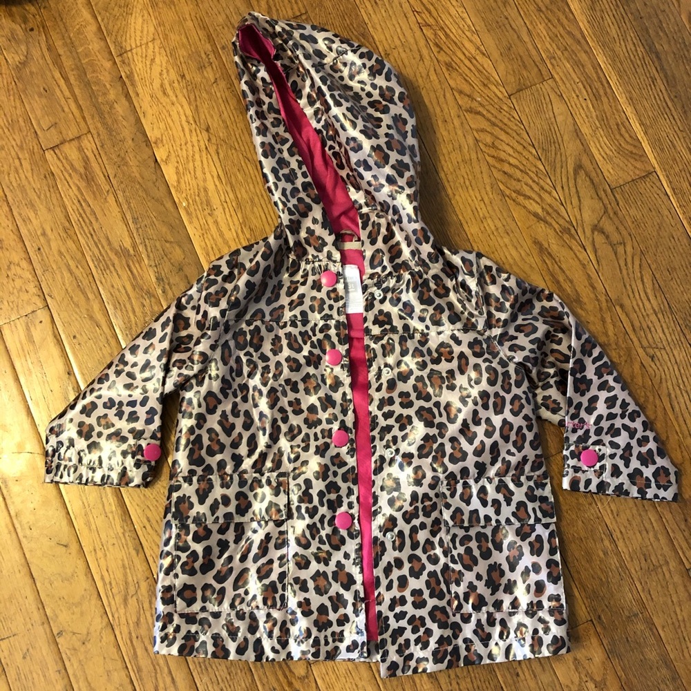 Cheetah print rain jacket